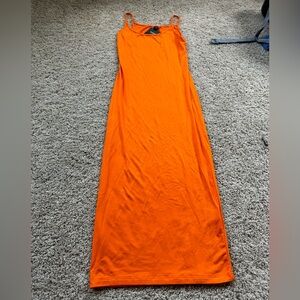 Orange maxi dress